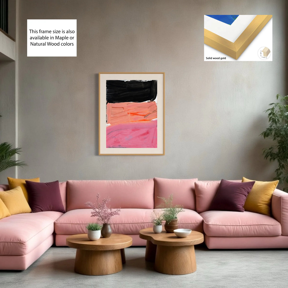 Paper prints_solid wood gold_off white matt 4%22_0.875x1.125_30x40in