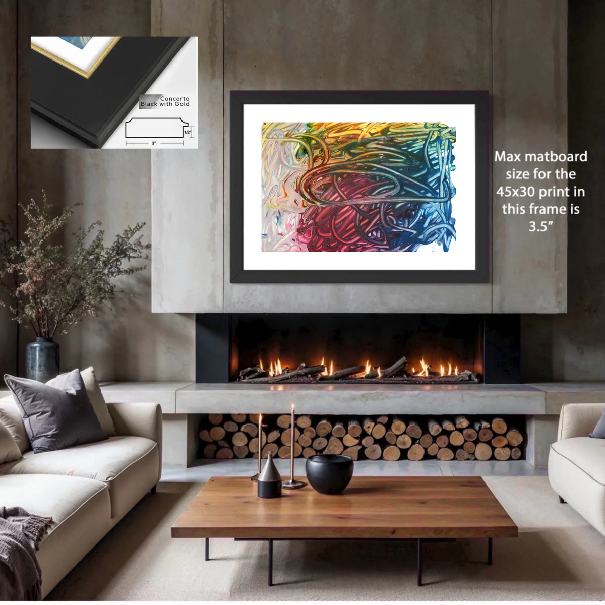 MU4A_Concerto_black_with_gold_3.5%22white mat_PP-45x30-WM4-COBG-3x0.9