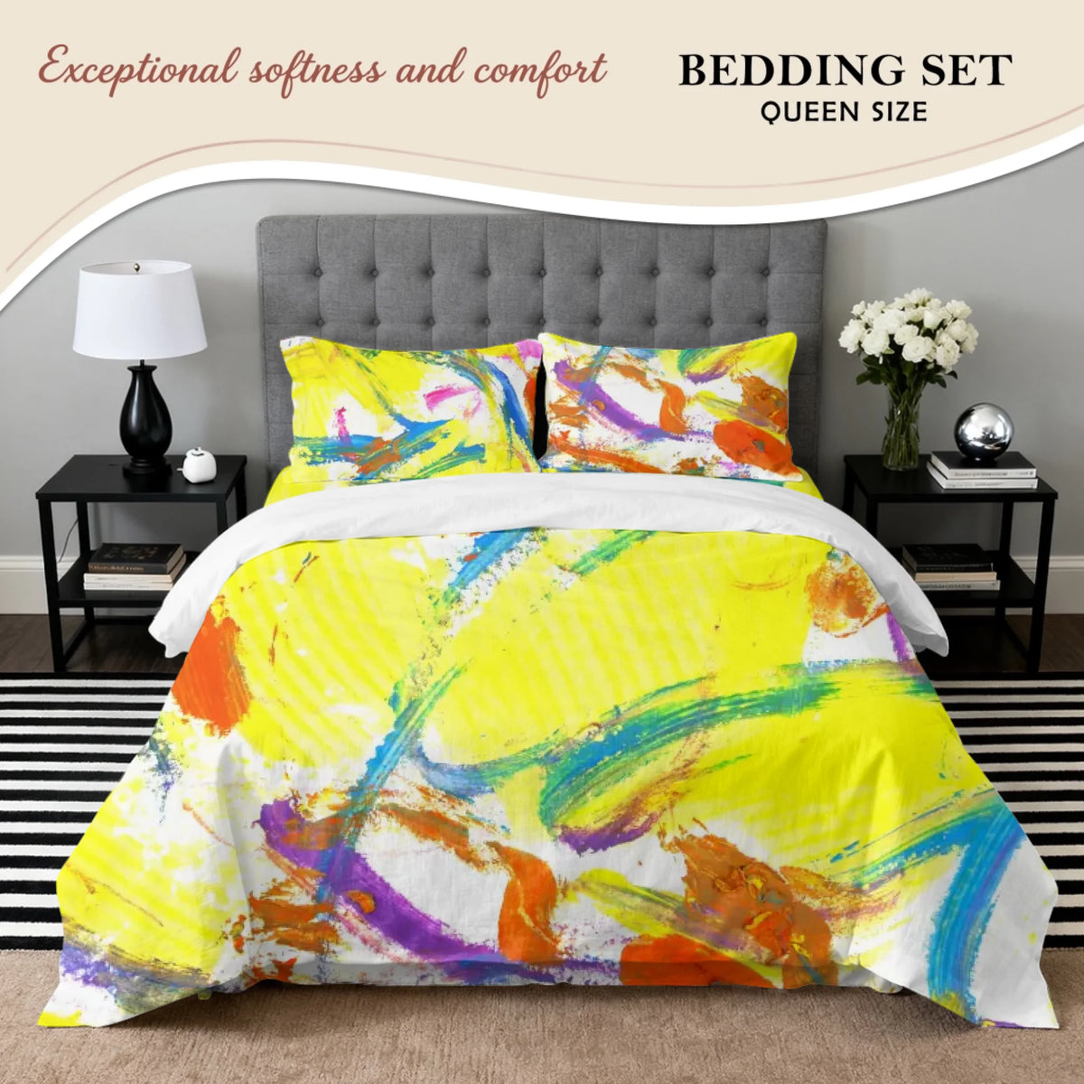 Queen Size Bedding Set, D-2897, Summer 26, Buy as is