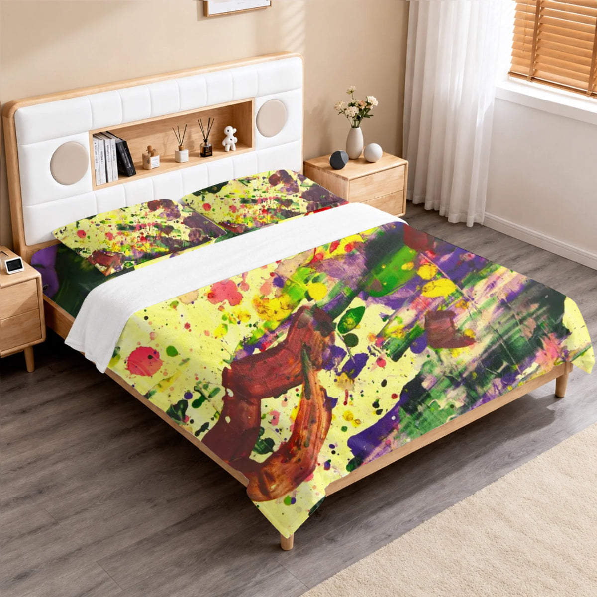 Queen Size Bedding Set, D-2972, Summer 26, Buy as is