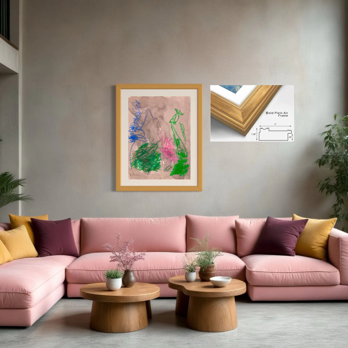 Paper prints_Plein air gold_off white matt 4%22_3x1_30x40in