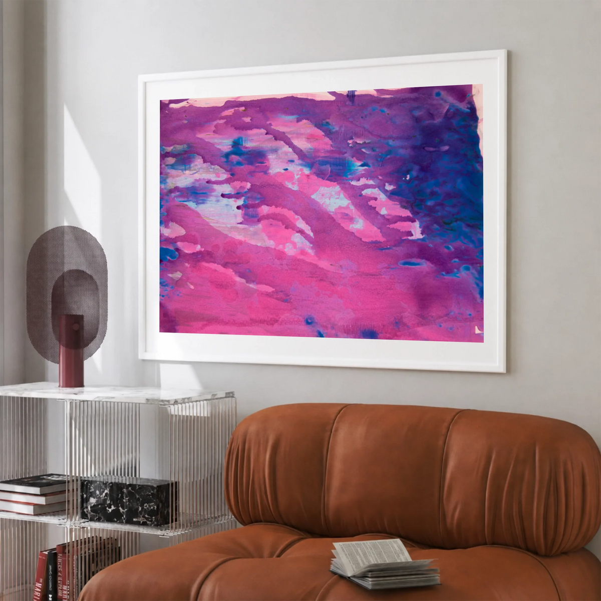 horizontal white frame