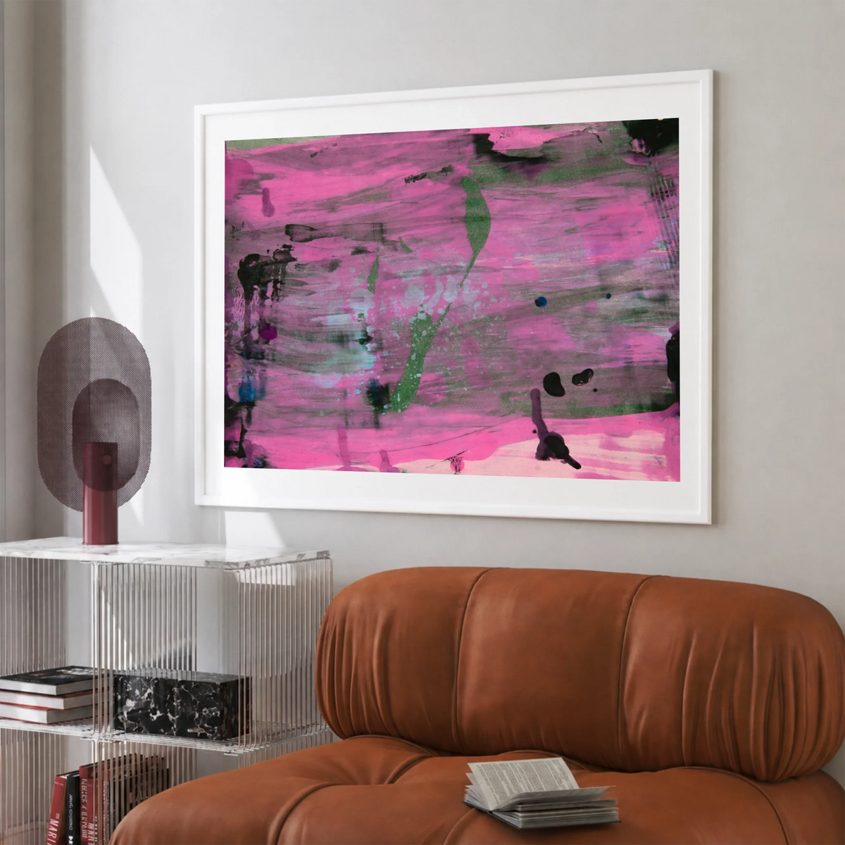 horizontal white frame