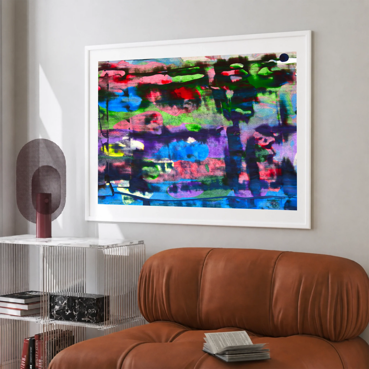 horizontal white frame