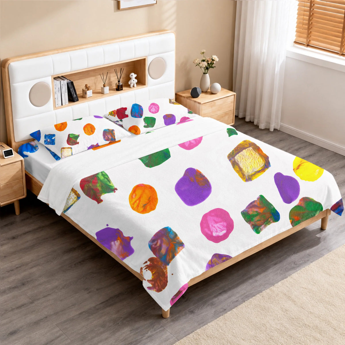 Bedding Set (Duvet cover, 2 pillow cases, and optional flat sheet), Customizable, Summer26