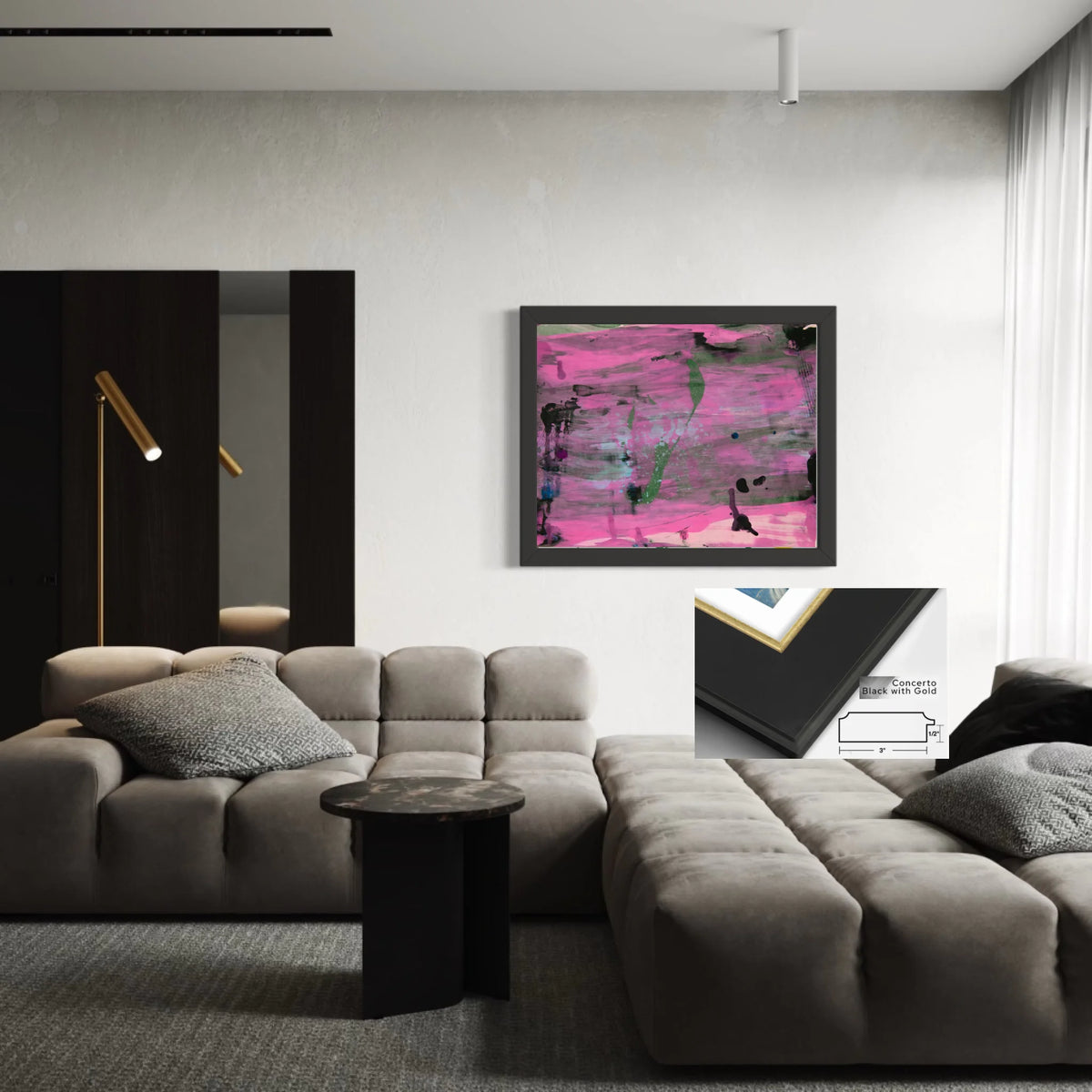 Framed canvas_Concerto Black God_R 5 to 4_CP-45x36x0.75-CBG-3x0.875