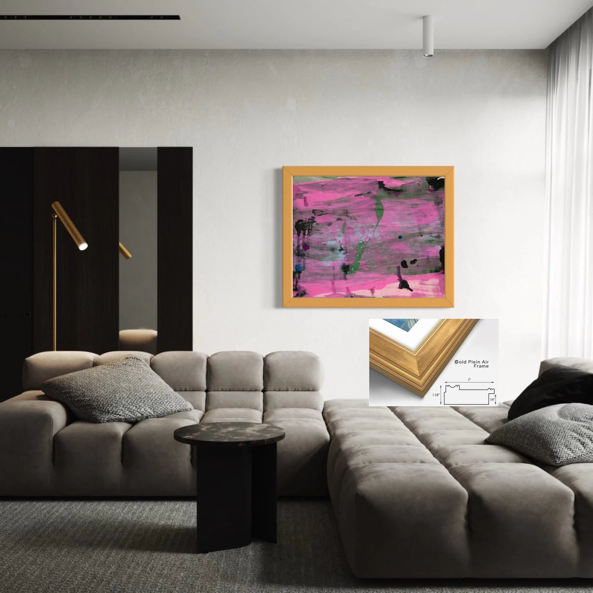 Framed canvas_Plein Air Gold_R 5 to 4_CP-45x36x0.75-PAE-3x1.125