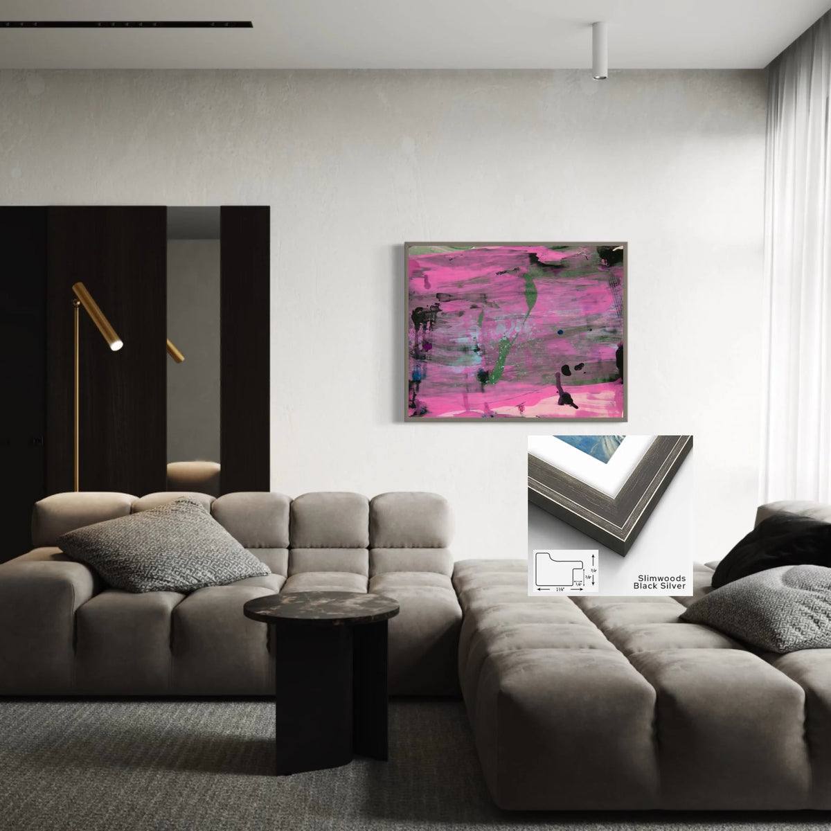 Framed canvas_Slimwood Black Silver_R 5 to 4_CP-45x36x0.75-SBS-1.125x0.75