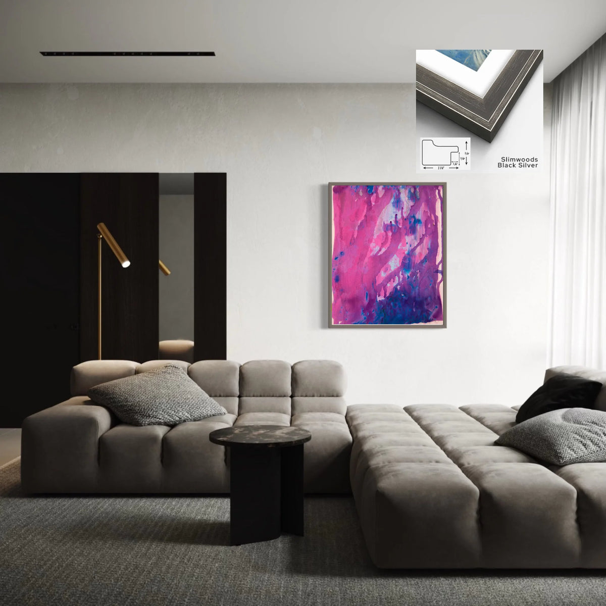 Slimwood Black Silver_36x45in