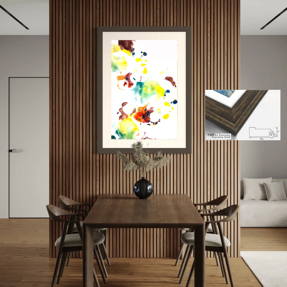 Paper prints_Plein air espresso_30x45 in_off white matt 4%22_2.56x1