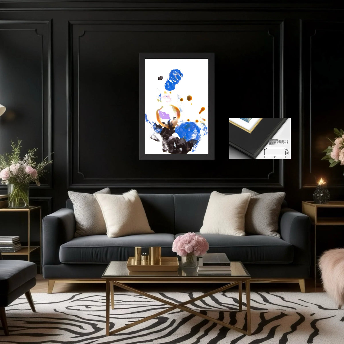 Canvas_Concerto black gold 3x0.875_30x45in