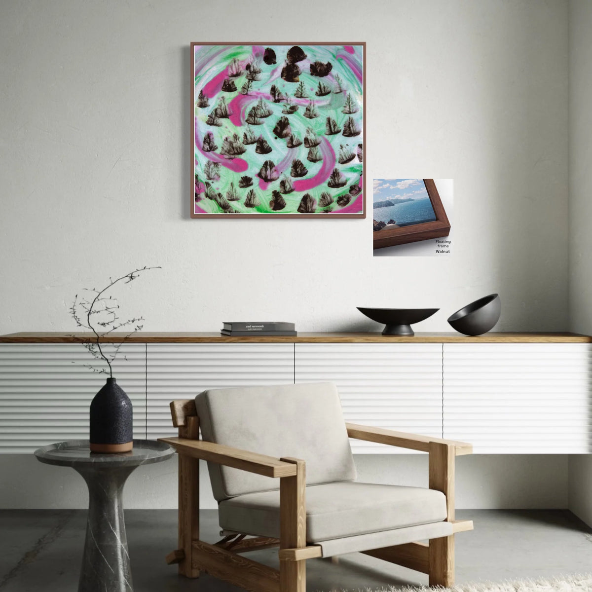 Canvas ratio 1 to 1_Floating_walnut_CP-30x30-FWa