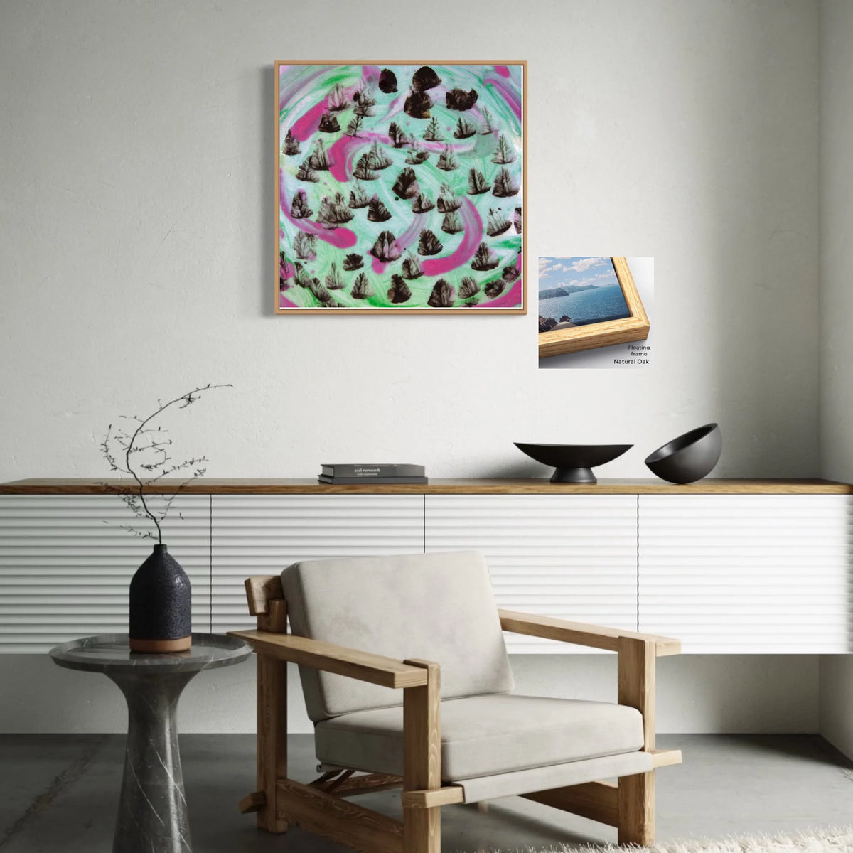 Canvas ratio 1 to 1_Floating_oak_CP-30x30-FO