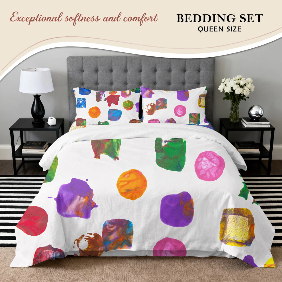Queen Size Bedding Set, D-2676, Summer 26, Buy as is