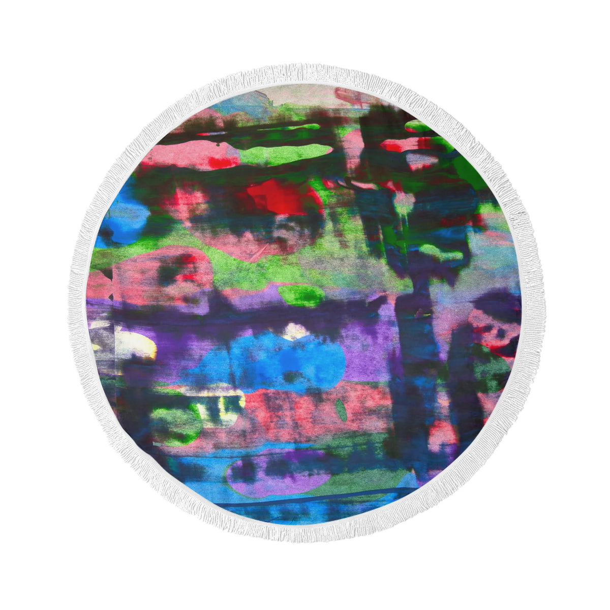 Round Beach Towel Abstract Designs, D-2739, 150 CM, Summer 26, Buy as is