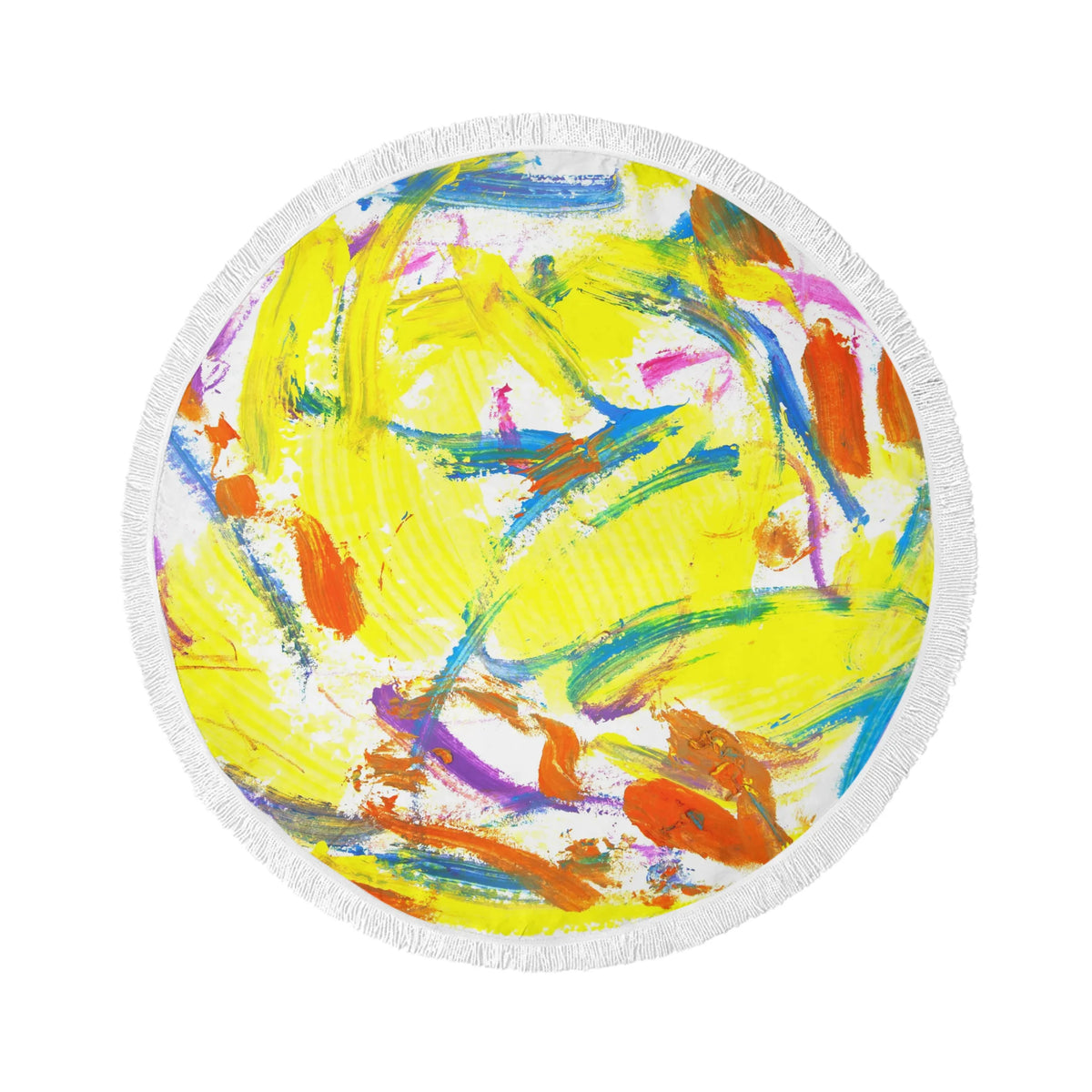 Round Beach Towel Abstract Designs, D-2676, 150 CM, Summer 26, Buy as is