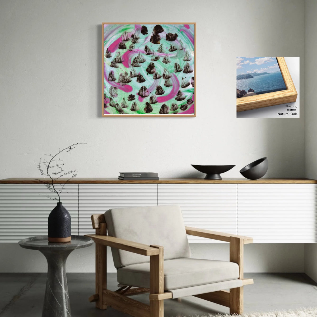 Canvas ratio 1 to 1_Floating_oak_CP-30x30-FO