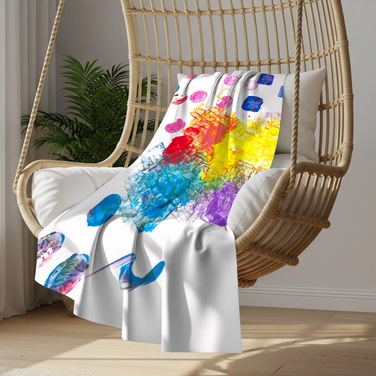 Hanging chair blanket mockup copy