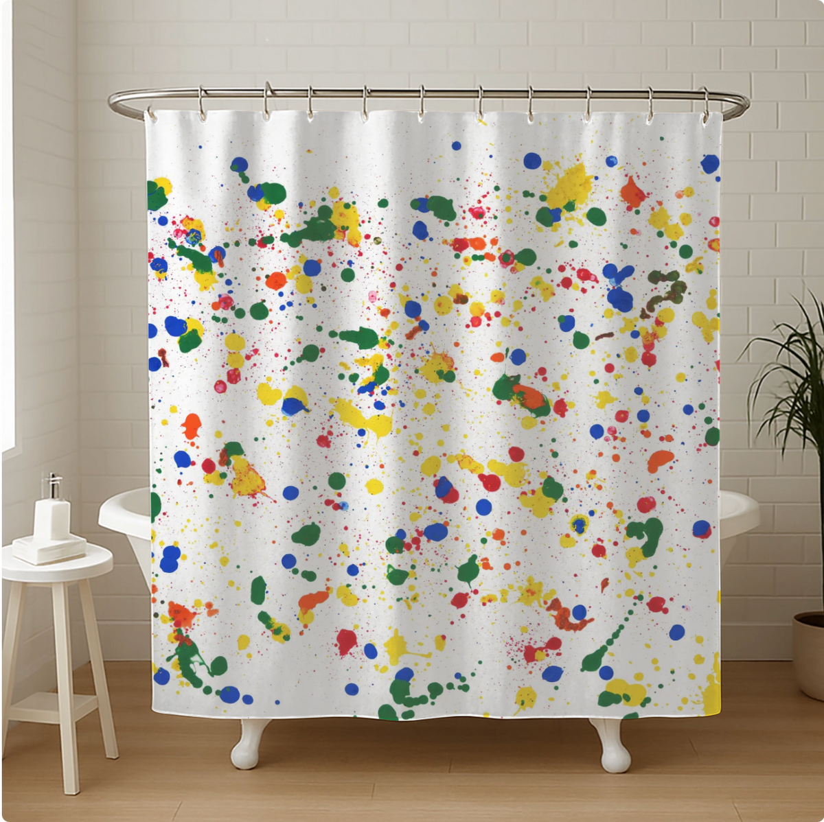 Shower curtain with abstract design 07925 (ready to ship), Winter26.